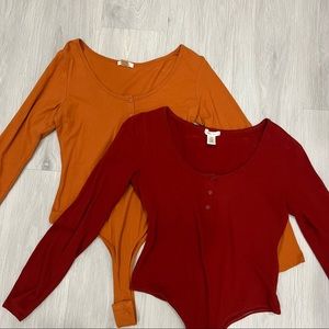 2 pc bozzolo long sleeve body suit
